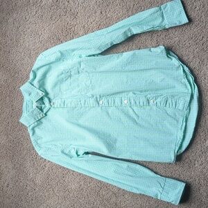 Boys Crewcuts long sleeve button down shirt size 12 blue and green